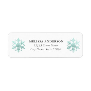 Snowflakes Return Address Labels