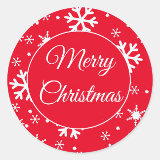 Snowflakes rouge autocollant de Noël