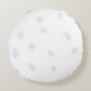 Snowflakes Round Pillow