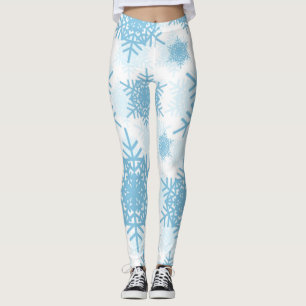 Snowflakes Seamless Pattern Leggings