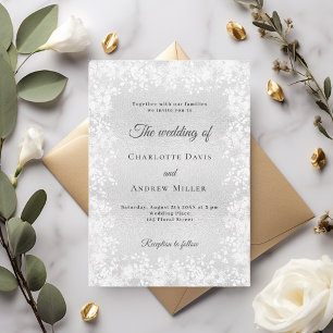Snowflakes silver winter wedding invitation