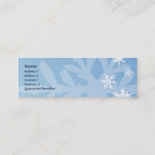 Snowflakes - Skinny Mini Business Card