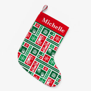 Snowflakes Small Christmas Stocking