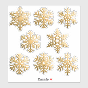 Snowflakes / Snow Flakes in a faux gold finish