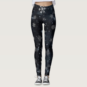 Snowflakes Snow Leggings