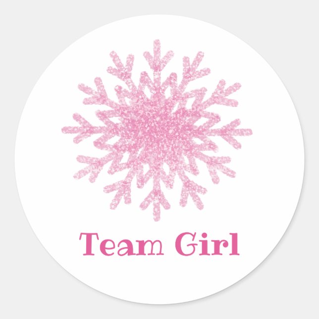 Snowflakes TEAM FILLE Genre Reveillez Étiquettes d (Devant)