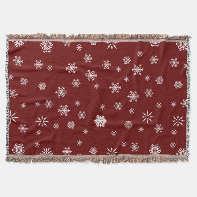 Snowflakes Throw Blanket (Front)