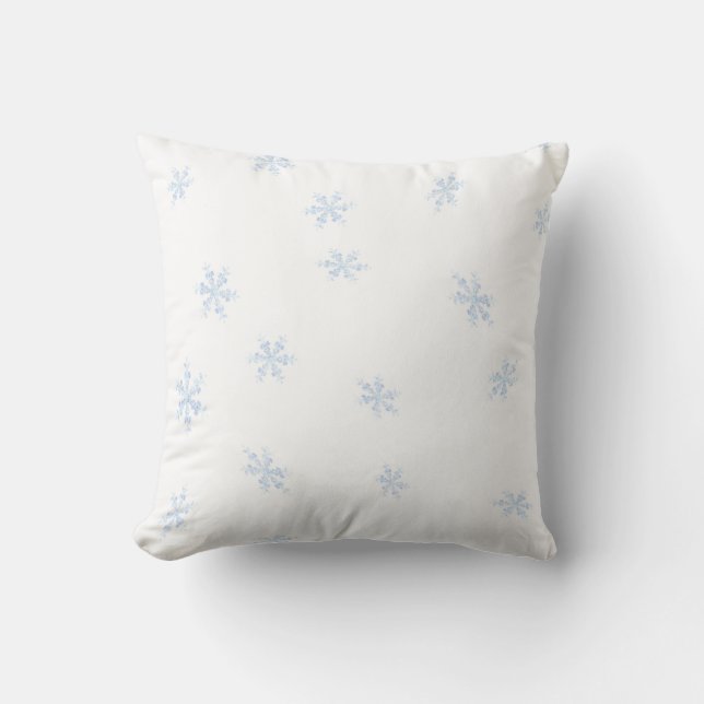 Snowflakes Throw Pillow (Front)