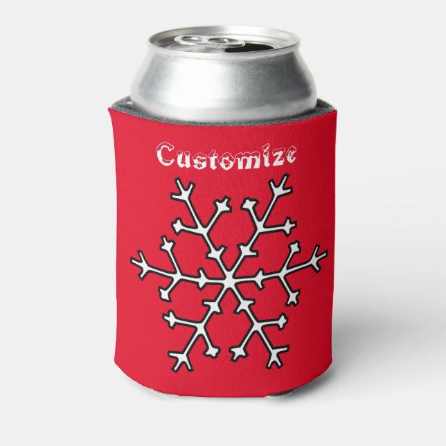 Snowflakes Thunder_Cove Can Cooler (Can Back)