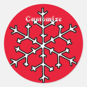 Snowflakes Thunder_Cove Classic Round Sticker