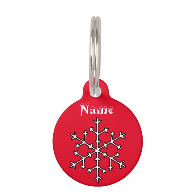 Snowflakes Thunder_Cove Pet Tag (Front)