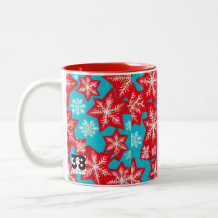 Snowflakes Two-Tone Coffee Mug