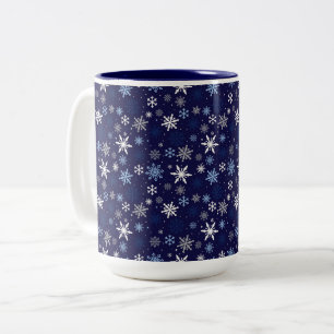 Snowflakes Two-Tone Coffee Mug