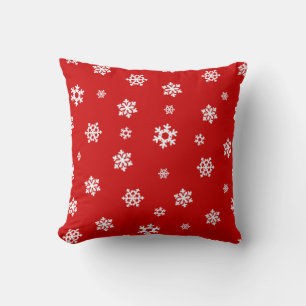 Snowflakes (White) [Christmas Pattern] Throw Pillow