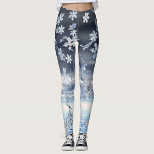 Snowflakes Winter Holiday Leggings