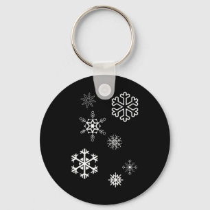 Snowflakes Winter Is Here And The Snow  Keychain