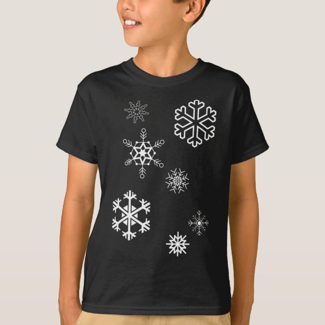 Snowflakes Winter Is Here And The Snow  T-Shirt (Front)