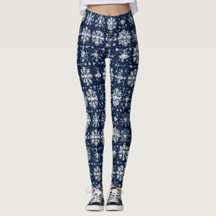 Snowflakes Winter Pattern Leggings