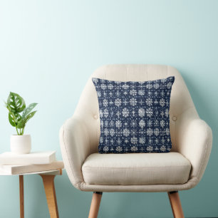 Snowflakes Winter Pattern Throw Pillow