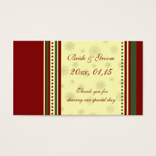 Snowflakes Winter Wedding Favour Tags