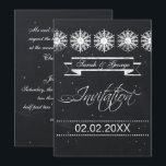 snowflakes winter wedding invitation<br><div class="desc">snowflakes chalkboard winter wedding invitations. Matching products also available</div>