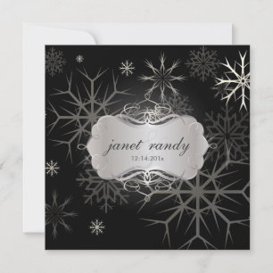 Snowflakes, Winter  Wedding Invitations