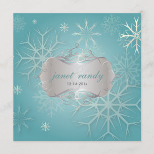 Snowflakes, Winter  Wedding Invitations