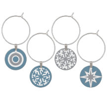 Snowflakes Winter Wine Charms