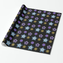 snowflakes wrapping paper