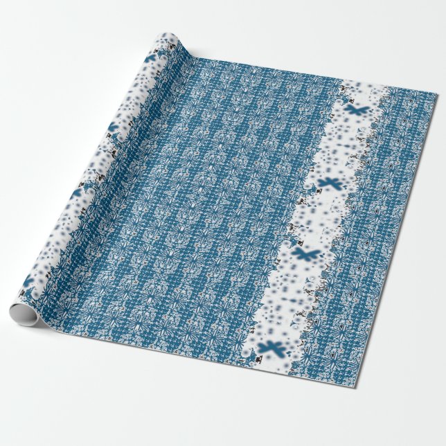 Snowflakes Wrapping Paper (Unrolled)