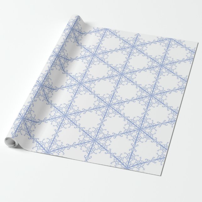 Snowflakes Wrapping Paper (Unrolled)