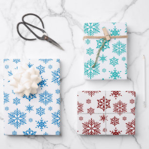 Snowflakes Wrapping Paper Sheet
