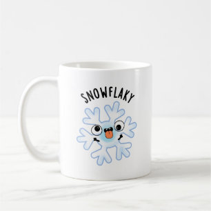 Snowflaky Funny Snow Flake Pun  Coffee Mug