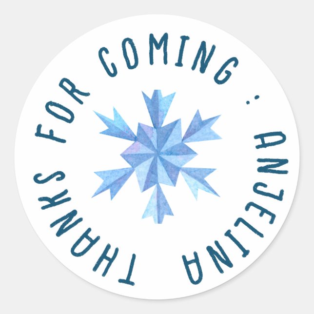 Snowflex bleu enfants nom autocollant (Devant)