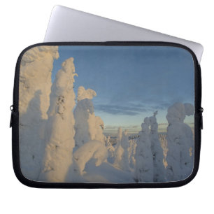 Snowghosts at sunset at Whitefish Mountain 2 Laptop Sleeve