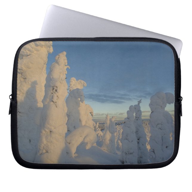 Snowghosts at sunset at Whitefish Mountain 2 Laptop Sleeve (Front)