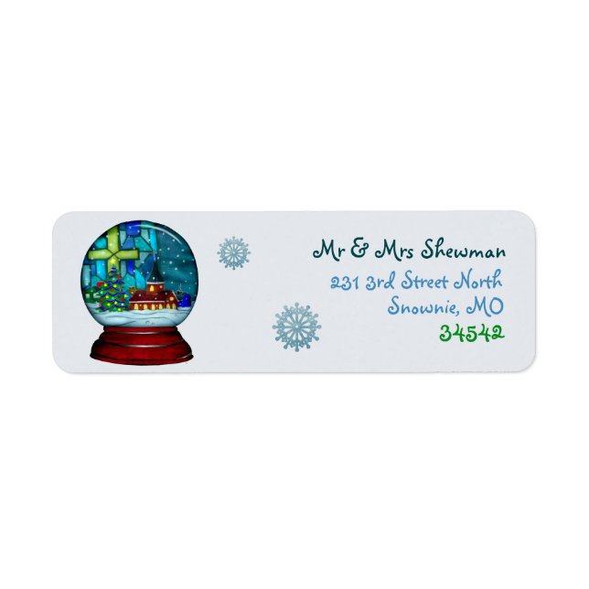 Snowglobe Whimsey Catholic Holiday (Front)
