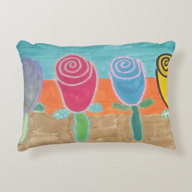 Snowie Roses Accent Pillow (Front)