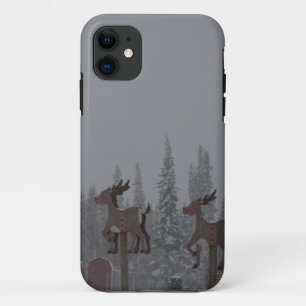 Snowing Blizzard Snow Snowflake Frozen Ice Santa iPhone 11 Case