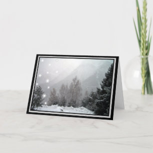 Snowing in the Mountains Christmas Greeting Card