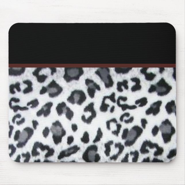snowleopard with black trim mouse pad (Front)