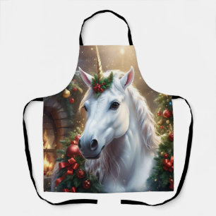 Snowlight: The Enchanted Christmas Unicorn Apron