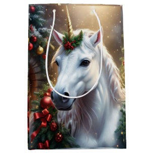 Snowlight: The Enchanted Christmas Unicorn Medium Gift Bag