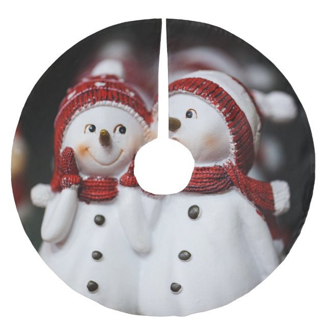 Snowman20150907 Brushed Polyester Tree Skirt (Front)