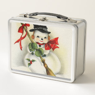 Snowman 001 metal lunch box