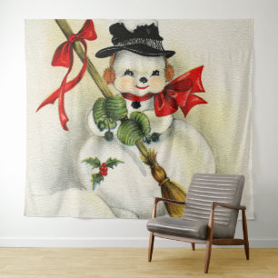 Snowman 001 tapestry