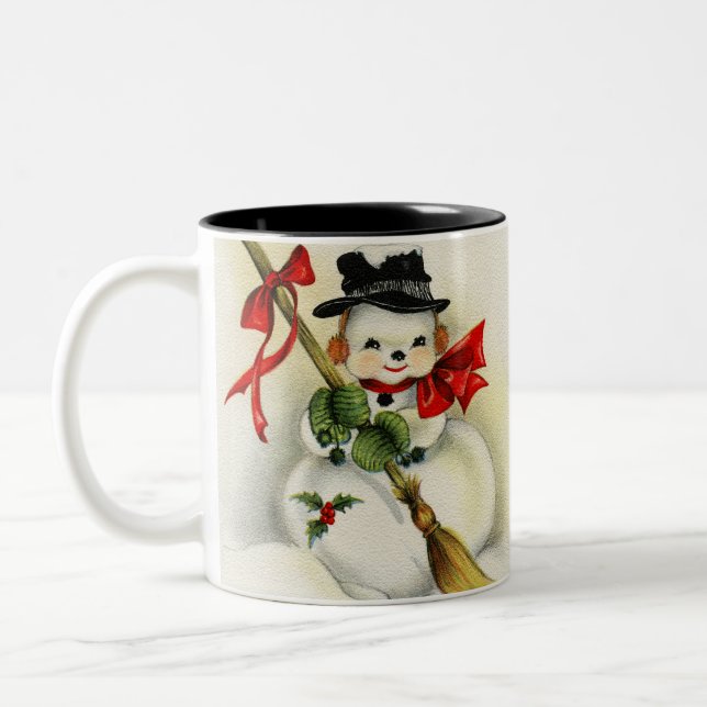 Snowman 001 Two-Tone coffee mug (Left)