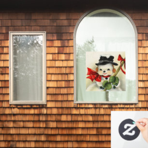 Snowman 004 window cling