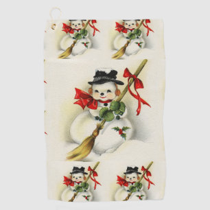 Snowman 009 golf towel