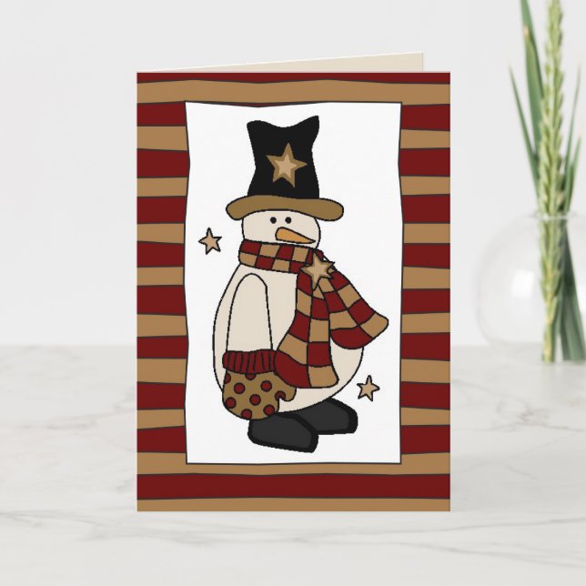 Snowman à la campagne en noir Casquette carte de N (Devant)